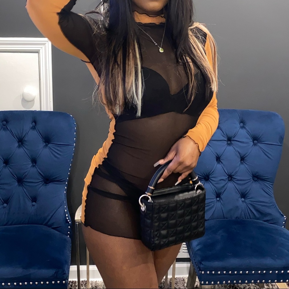 Mesh mini dress
